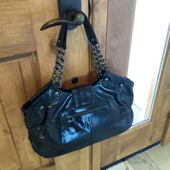 Kenneth Cole Black Leather Tote - Picture 2 of 3